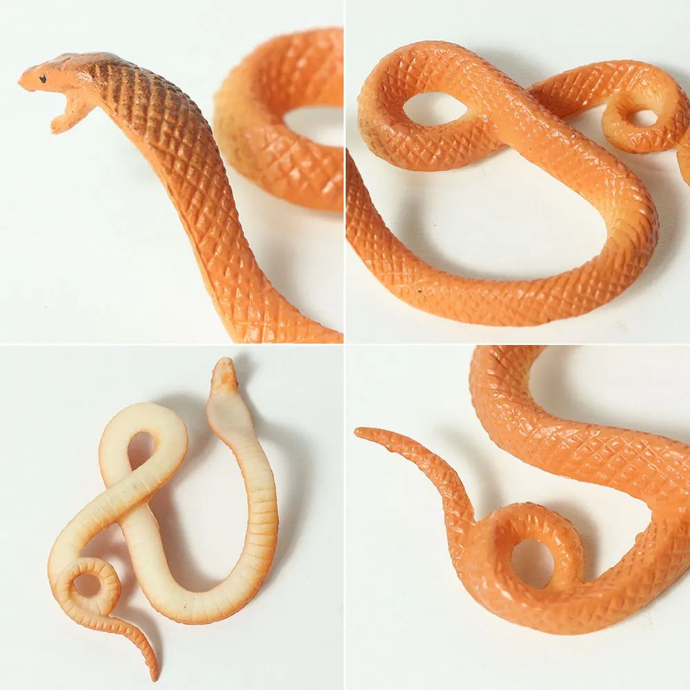 12 mini plastic rainforest snakes realistic colorful fake snake toys Halloween party decoration prank toys