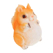 

1PC Lovely Solar Light Animal Decor Delicate Garden Resin Animal Statue Ornament Random Style