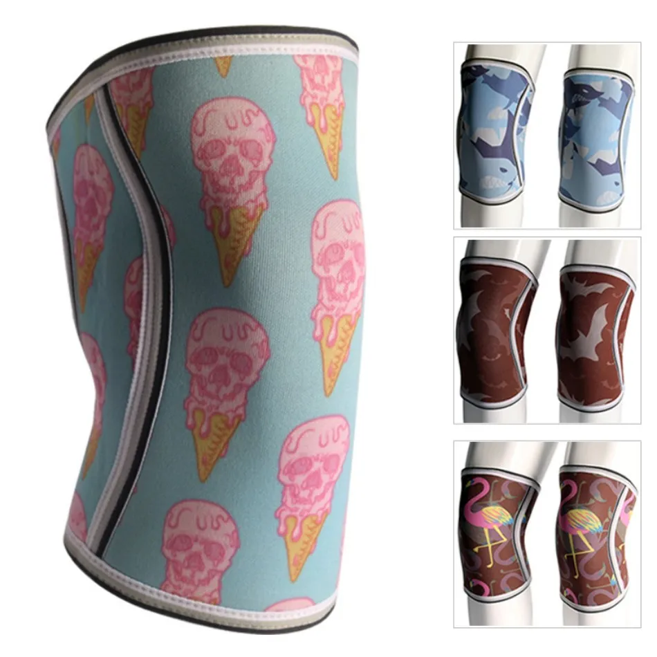 

1 Pair Knee Sleeves Neoprene Compression Knee Braces Cap for Squats Weightlifting Strength Training Support Pain for Men & Women