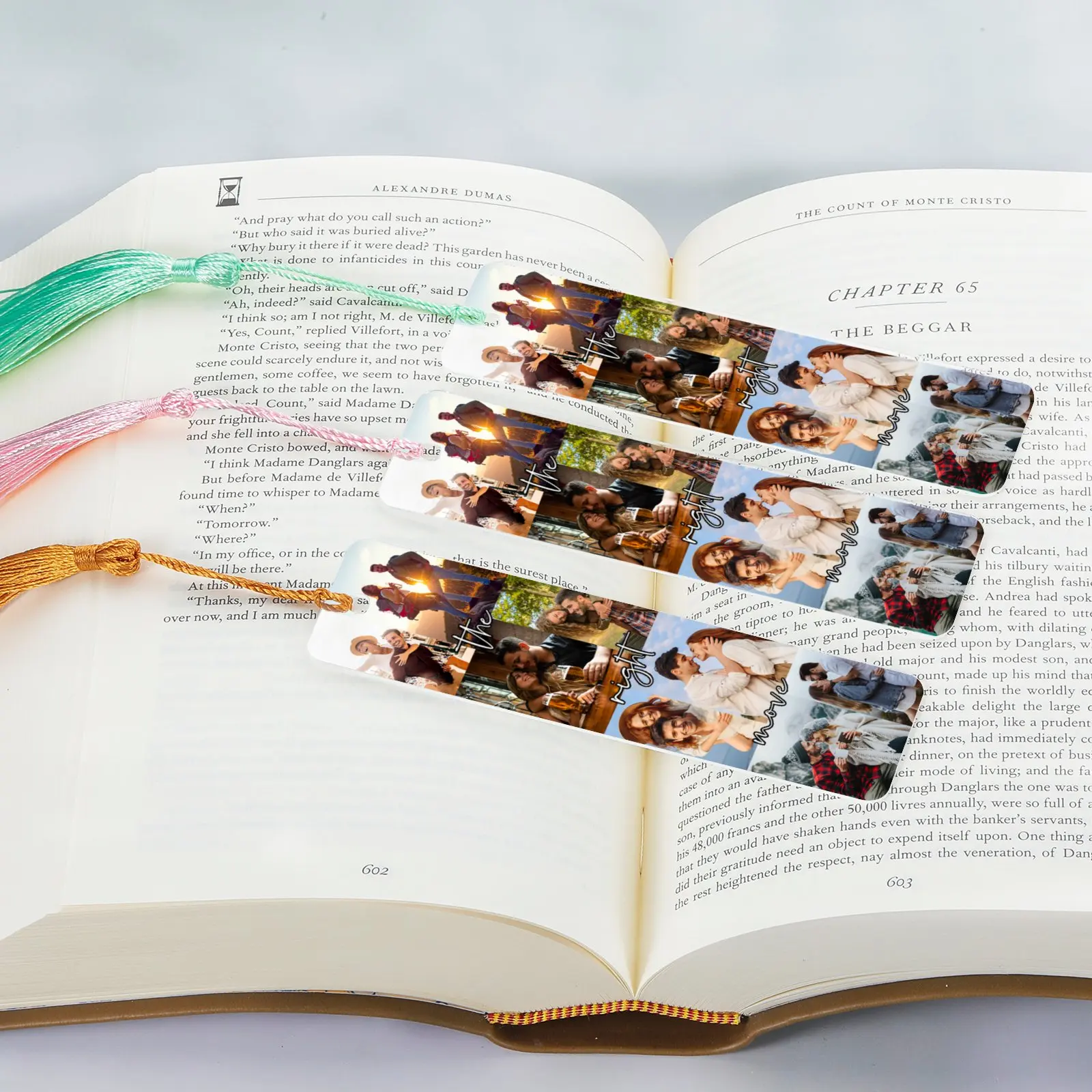 Bookmarks Personalized HD Print Photo Acrylic Transparent For Birthday Anniversary Gift Couple Friend