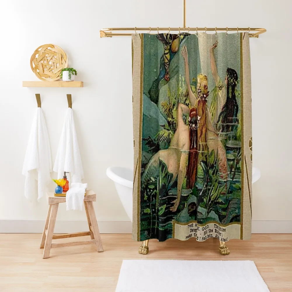 

Rheingold Vintage Mermaid Poster Shower Curtain Cute Shower Curtain