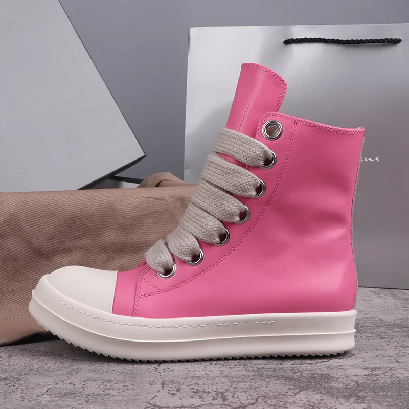 

Unisex Knight Boots Autumn Winter 2023 New Round Toe Thick Bottom Unisex Walking Shoes Fashion Temperament Leisure Boots