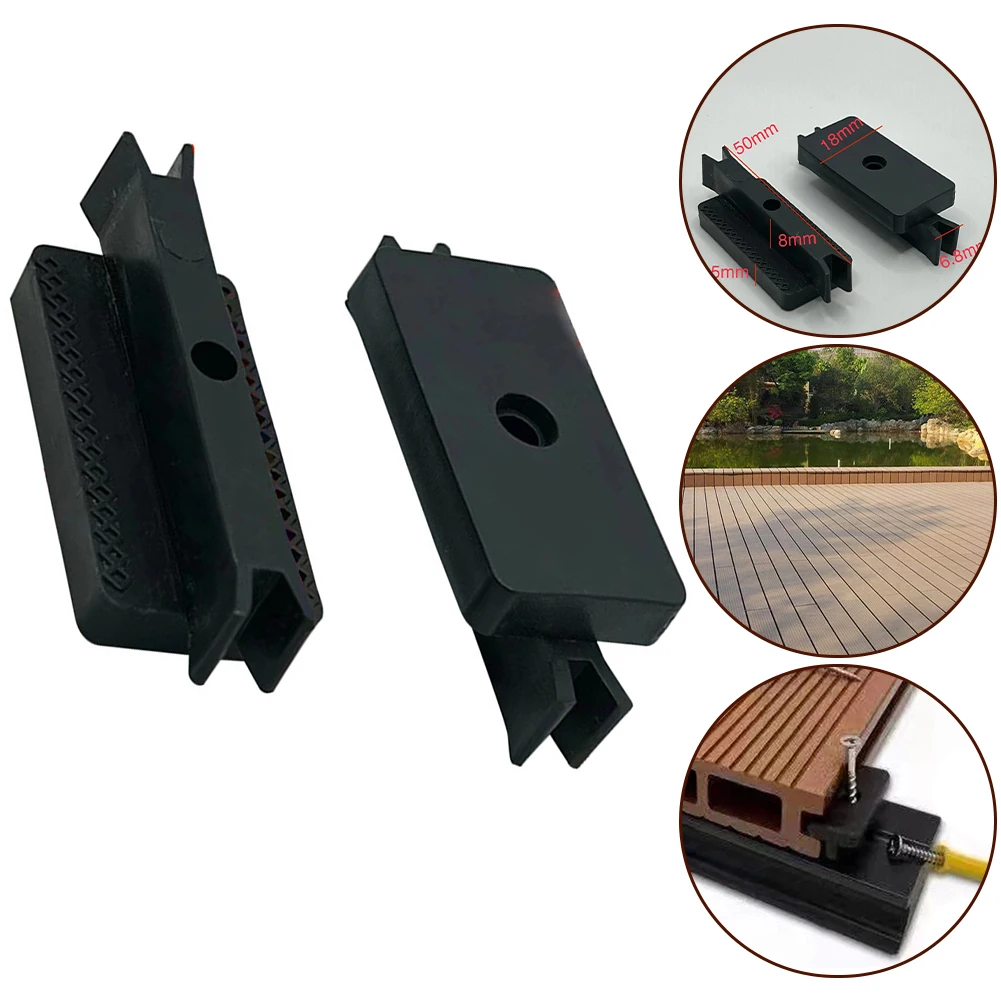 

50Pcs Composite Decking Board Universal Deck Fastener Narrow Gap Easy-assembly Dovetail Composite Deck Clip Secure Outdoor Floor