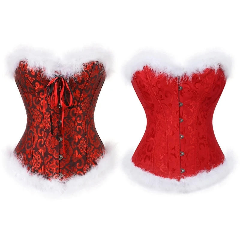 

Christmas Lingeries Corset Top Christmas Outfits for Women and Girls Corset Lingeries Sexy Christmas Mrs. Santa Costume