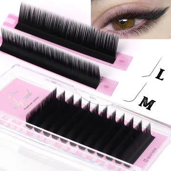 AGUUD Wholesale Individual Cashmere Eyelash Extension Russian Volume L/L+/LC/LD/LU/M Curl Silk Cilios Makeup False Lash All Size 1
