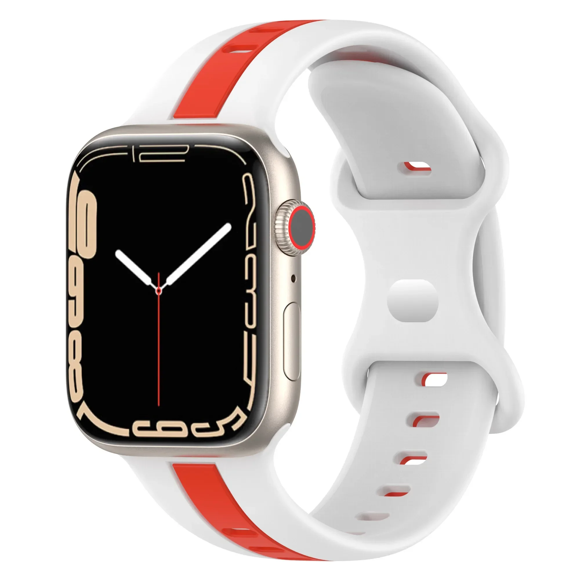 Silicone Sport Loop Strap for Apple Watch Band, Multi-Size Adjustable Bracelet