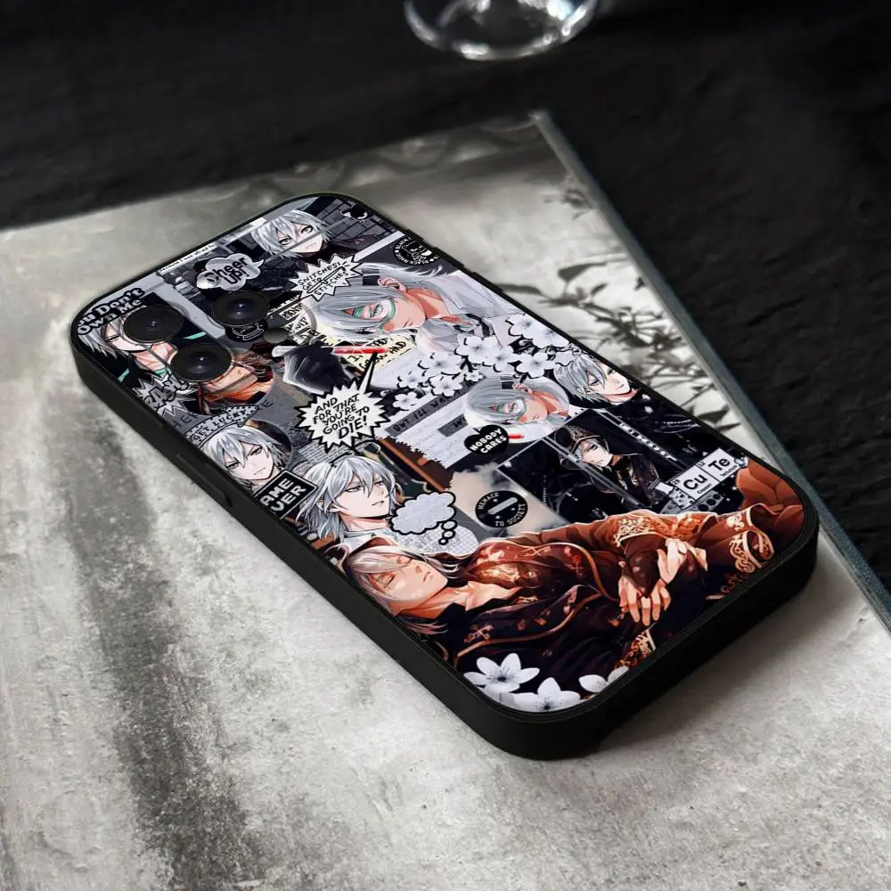 Twisted Wonderland Ace Anime Black Silicone Soft Phone Case