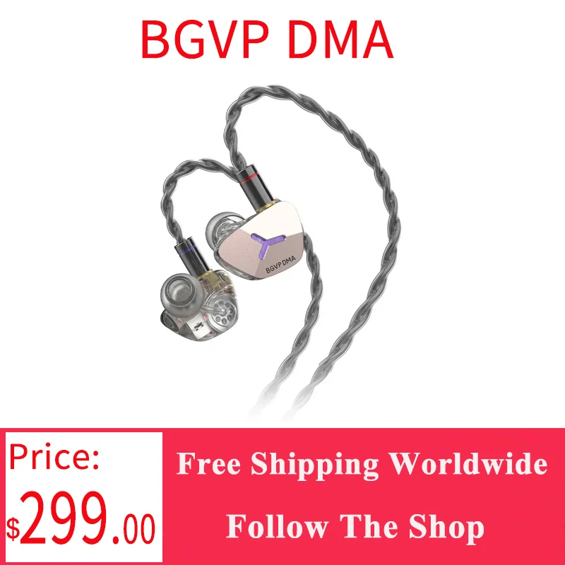 

BGVP DMA Bone Conduction In-ear Earphone Driver Armature Hybrid Unit HIFI PZT Bone Conduction Monitor Wired Earbud Headphone