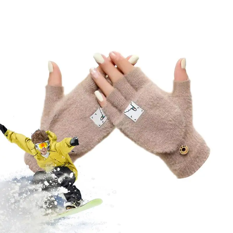 

Женские вязаные перчатки, ветрозащитные теплые вязаные перчатки для сенсорного экрана, теплые и удобные для пеших прогулок, вождения, бега, велоспорта