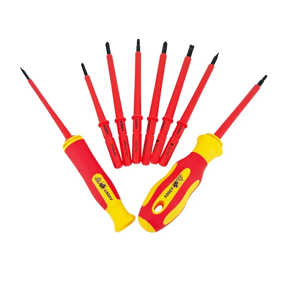 New hexagonal screwdriver Insulated electrician screwdriver high hardness set household magnetic cross word shaped plum blossom 2
