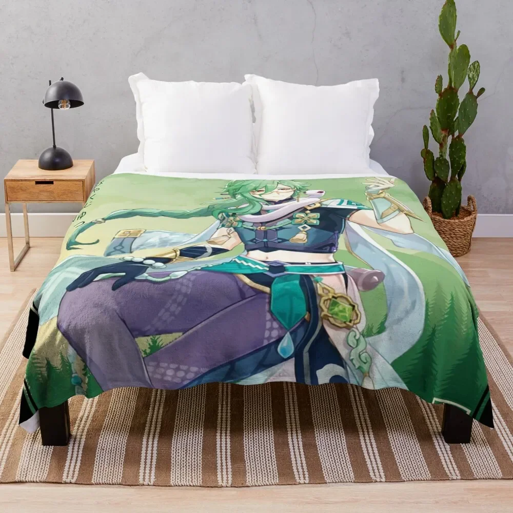 

Baizhu Genshin Impact Throw Blanket halloween Personalized Gift Blankets