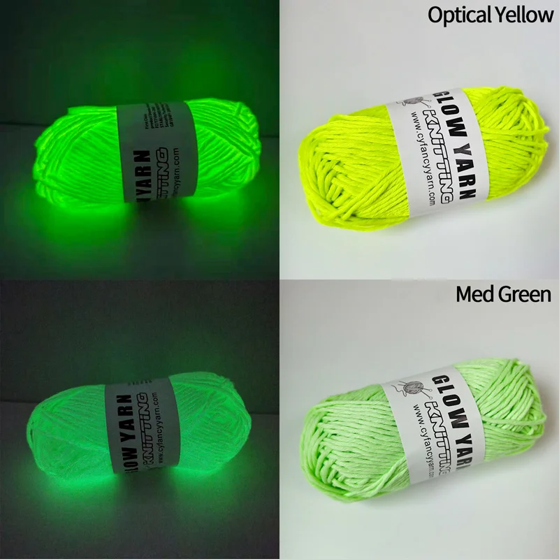 70M Luminous Yarn Novel Glowing Polyester Yarn for Knitting Crochet DIY Carpet Sweater Hat Glow In Dark Fabric Braided