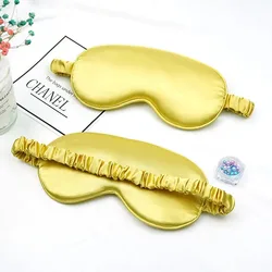 Luxurious Silk Sleep Mask Eye Cover for Ultimate Relaxation and Eye Care (1Yellow)