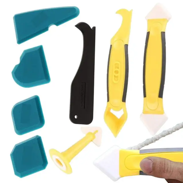 Habarcs Eltávolító Szerszám Szilikon Tömítő Készlet Habarcsos Tömítés Befejező Eszköz 8 1 -Es Zuhanysavhoz