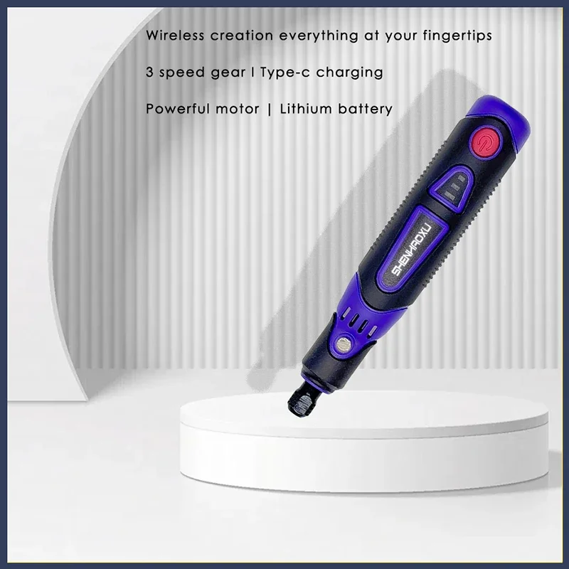 Cordless Rotary Tool Grinder Electric Drill 3Speed Adjustable Engraving Pen Cutting Polishing Drilling With HOME DIY Accessories 5