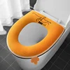 Warm Toilet Seat Covers With Zipper Lid Lifter Handle Cartoon Cat Toilet Seat Cushion Pad Stretchable Washable Toilet Seat Mats 5