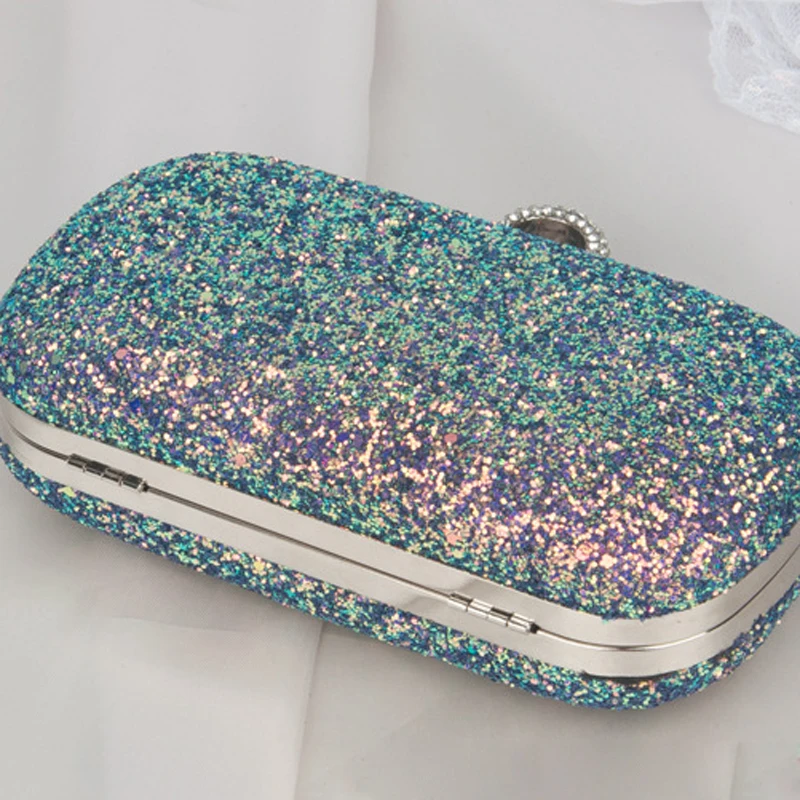 GoPaw Dames glitter tas, dames clutch glitter pailletten, avondhandtas met ritssluiting clutch crossbody bag schoudertas voor gala's bruiloft party banket, zwart