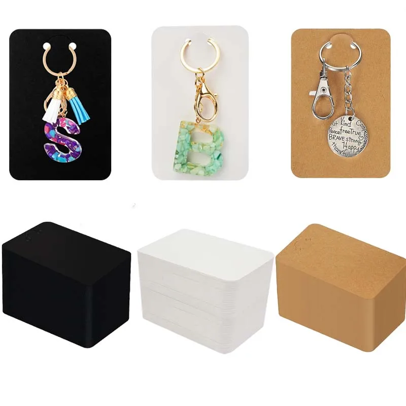 50pcs Jewelry Display Card Earring for Small Business Cardboard Packaging  Organizer DIY Necklace Stand Bag Material Set Supplies