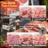 Haywhnkn Commercial Meat Cutter 7Mm Blade Meat Cutting Machine Slicer For Meat Silice/Shredded Meat Double Blade&Motor 2