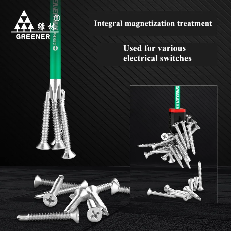 

Greener Eleven shaped strong magnetic socket switch for electricians, air switch, anti slip disassembly tool, screwdriver head