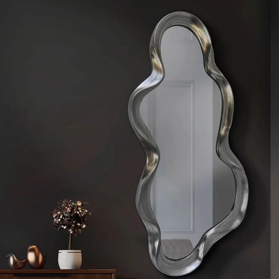 

Wall Decor Mirror Aesthetic Lace Makeup Women Gold Vintage Mirror Sheet Bathroom Girls Living Room Nordic Specchio Room Decor