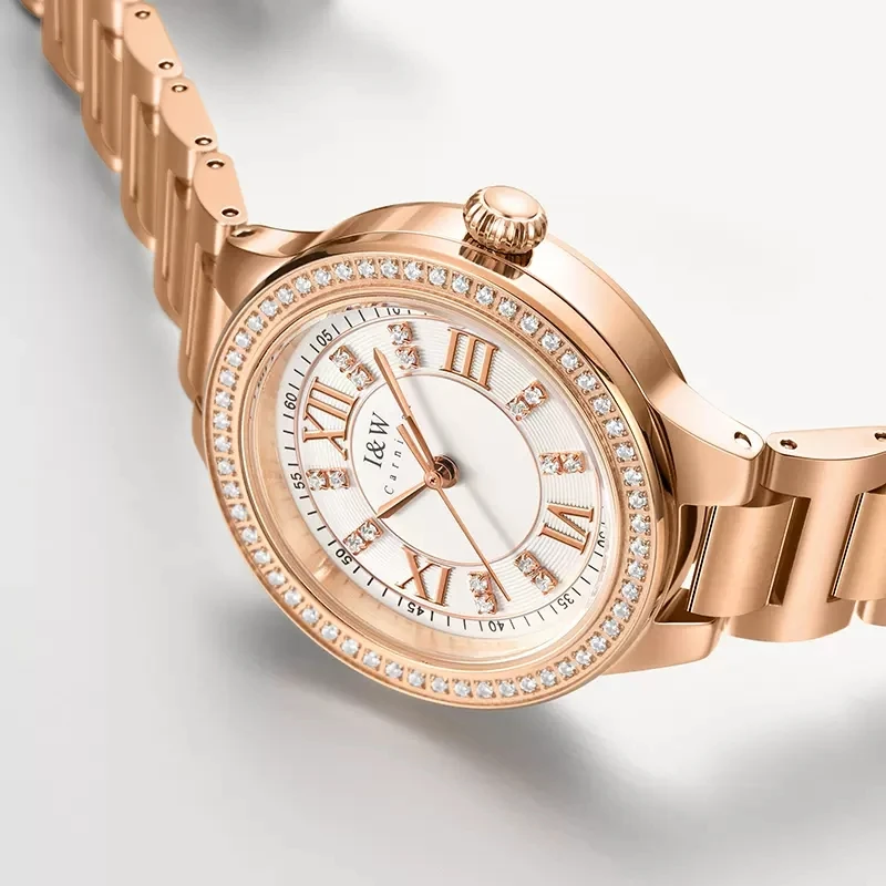IW Luxury Brand Diamond Womens Watches Waterproof Fashion Rose Gold Watch Woman Quartz Dress Ladies Bracelet Watch Reloj Mujer