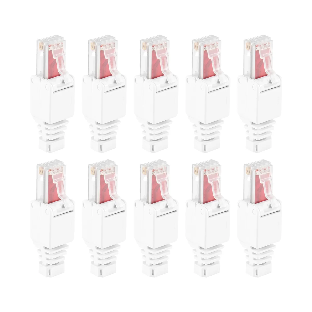 도구 필요 없는 네트워크 커넥터, RJ45 CAT6 LAN UTP 케이블 플러그, Cat5 Cat7 설치 케이블 패치 케이블, 10 개