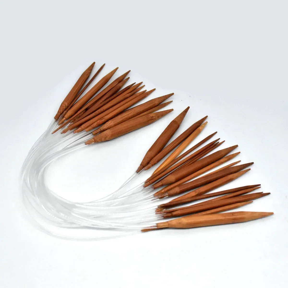 Premium Bamboo Circular Knitting & Crochet Needle Set - 18PCS Smooth Sewing Tools