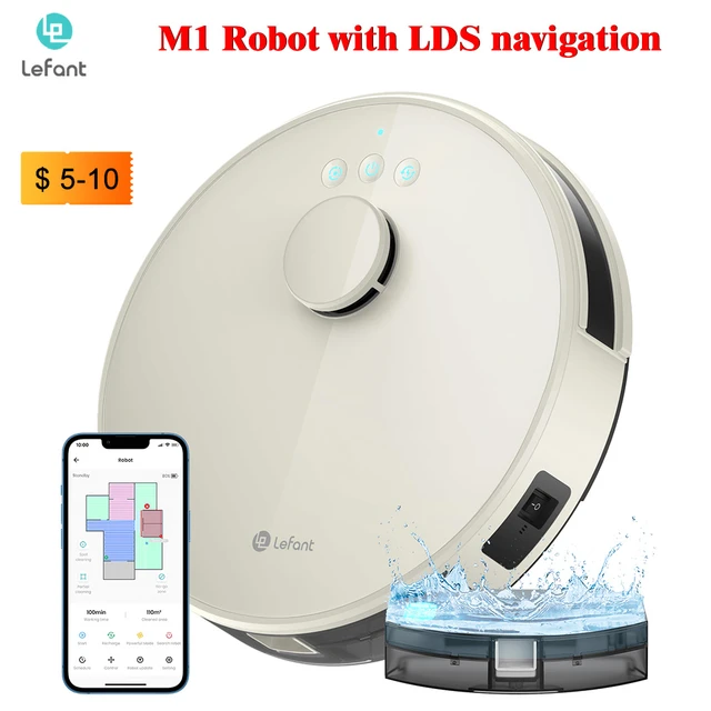 Lefant Lidar Navigation LDS Robot Vacuum Cleaner M1 Real-time Maps No-go Zone Area Cleaning APP Control Watertank Home Appliance - Vimarsana News