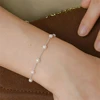 Women Simple Pearls Bracelets Vintage Beads Metal Chain Bracelet Fashion Luxury Design Elegant Stacked Wear Jewelry Charm Gifts 4