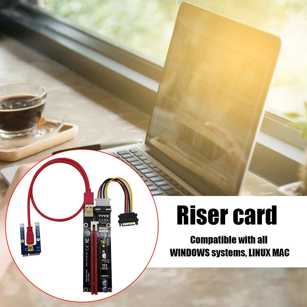 Transfer Card Adapter Riser Card USB 3.0 Mini PCIE Riser Power ...