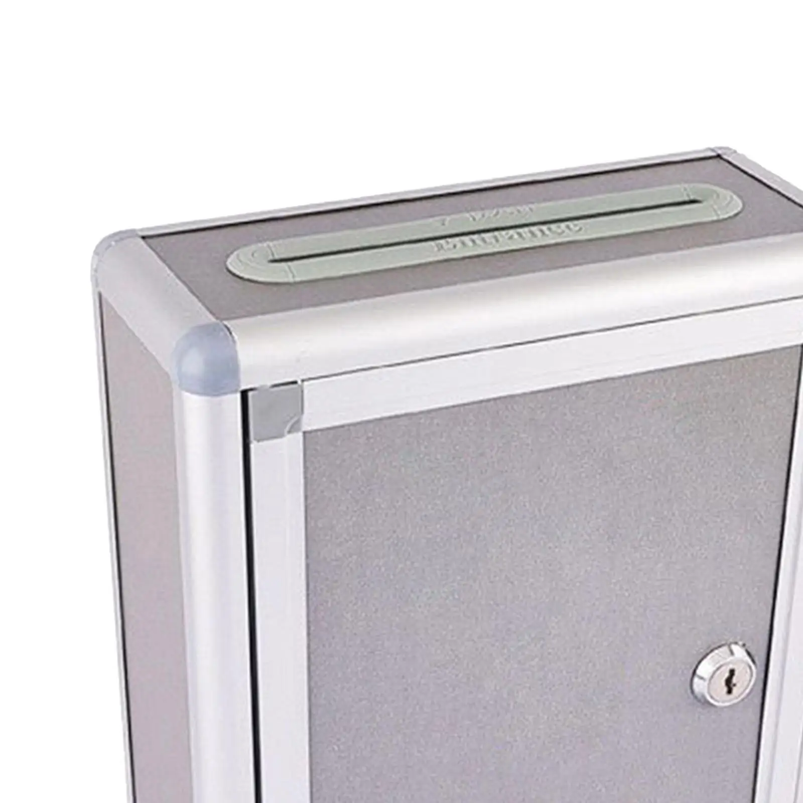Wall Mounted Mailbox Suggestion Box with Key Multifunctional Aluminum Alloy Frame Donation Box for Hotel Business