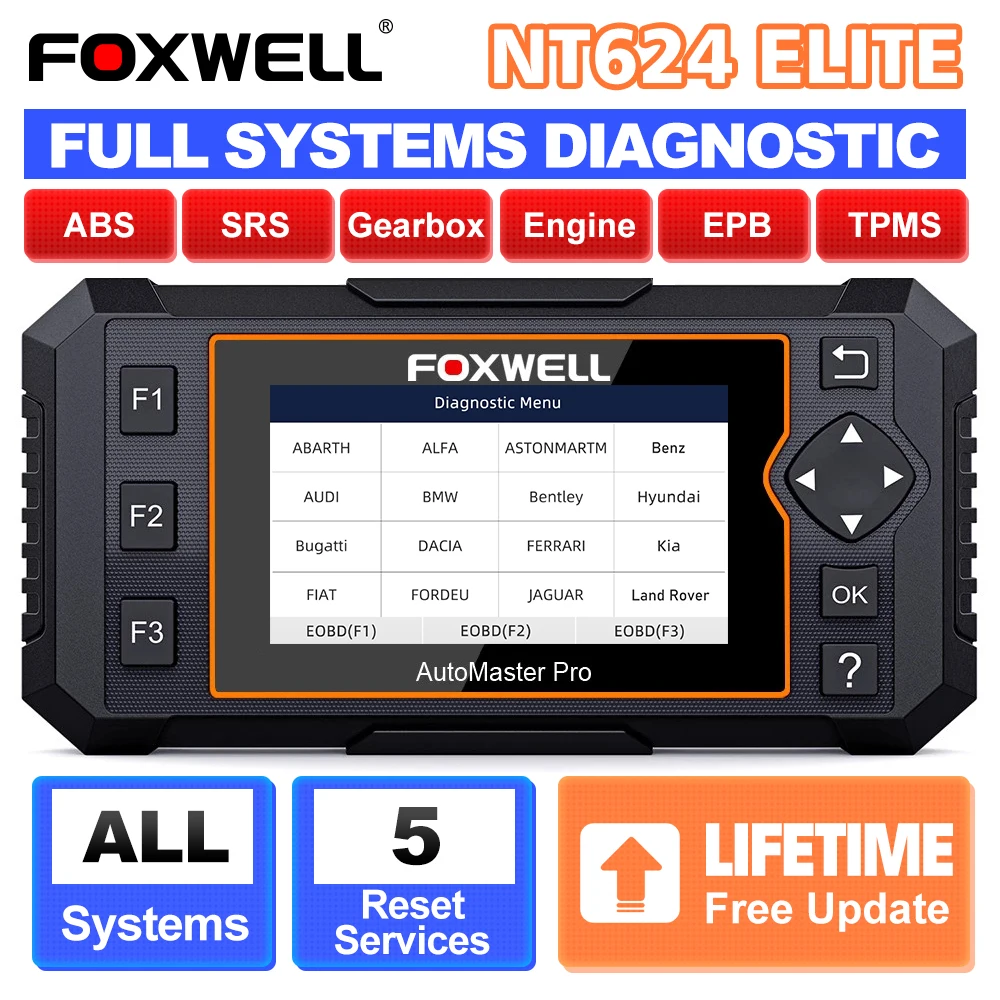 送料込‼︎ Foxwell NT624 テスター 自動ODB2BMW - メンテナンス用品