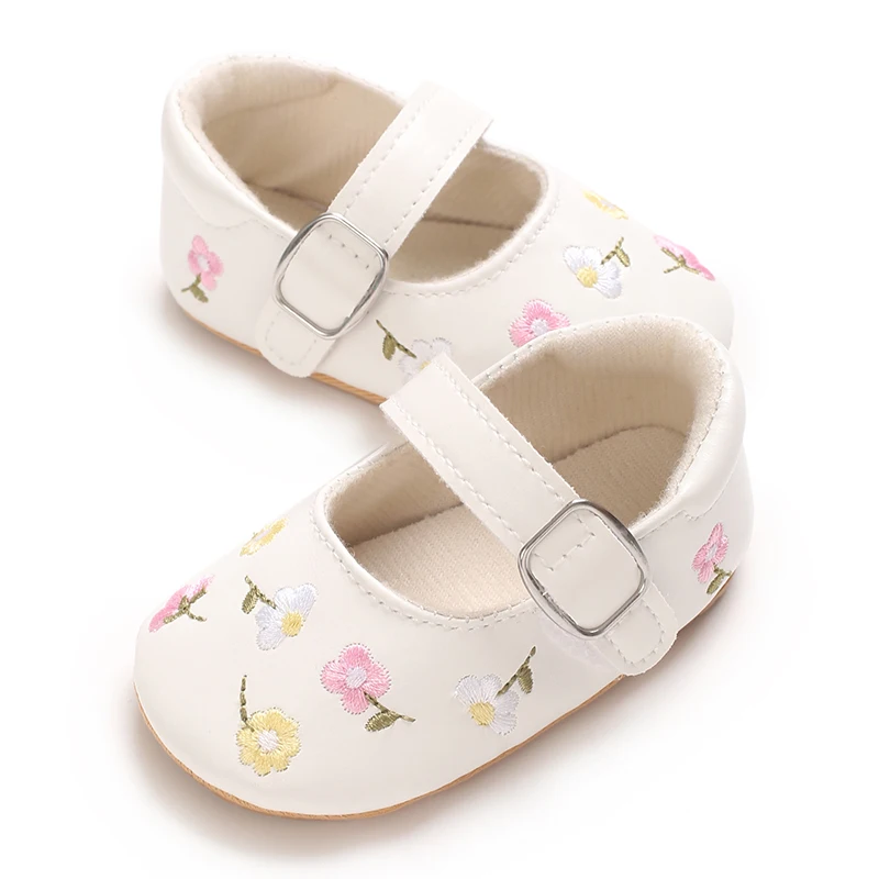 Cute Baby Girl Princess Shoes Baby Embroidered Rubber Soled Non-slip Footwear Crib Shoes 3