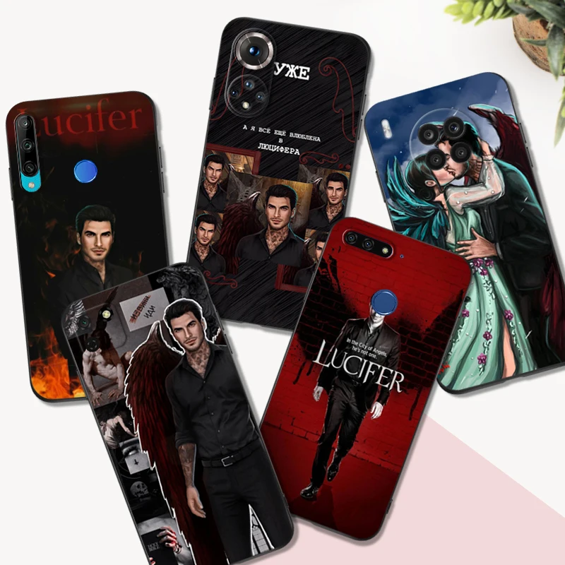 Custodia In Tpu Nero Per Huawei Honor X8 50 Lite Pro 10 Lite Nova 5T 8 9 Pro 4G 5G 8I Cover Romance Club Lucifero