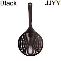 Large High-Temperature Non-Stick Kitchen Colander and Noodle Spoon Set (Style A Black)