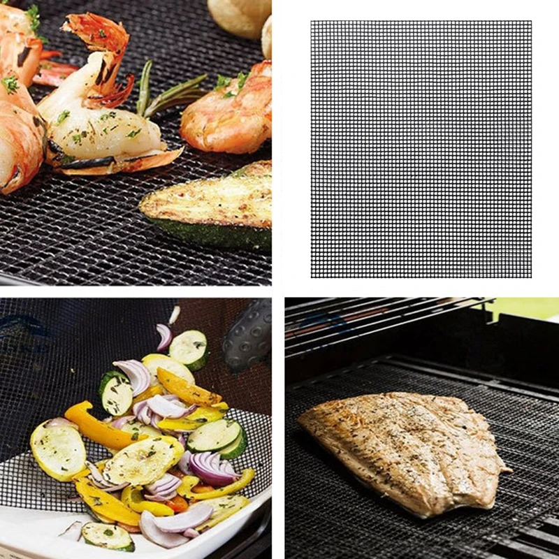 Outdoor BBQ Grill Mesh Mat Non-stick High Temperature Resistant Smoker Accessories Grill Replacement Parts BBQ Accessories