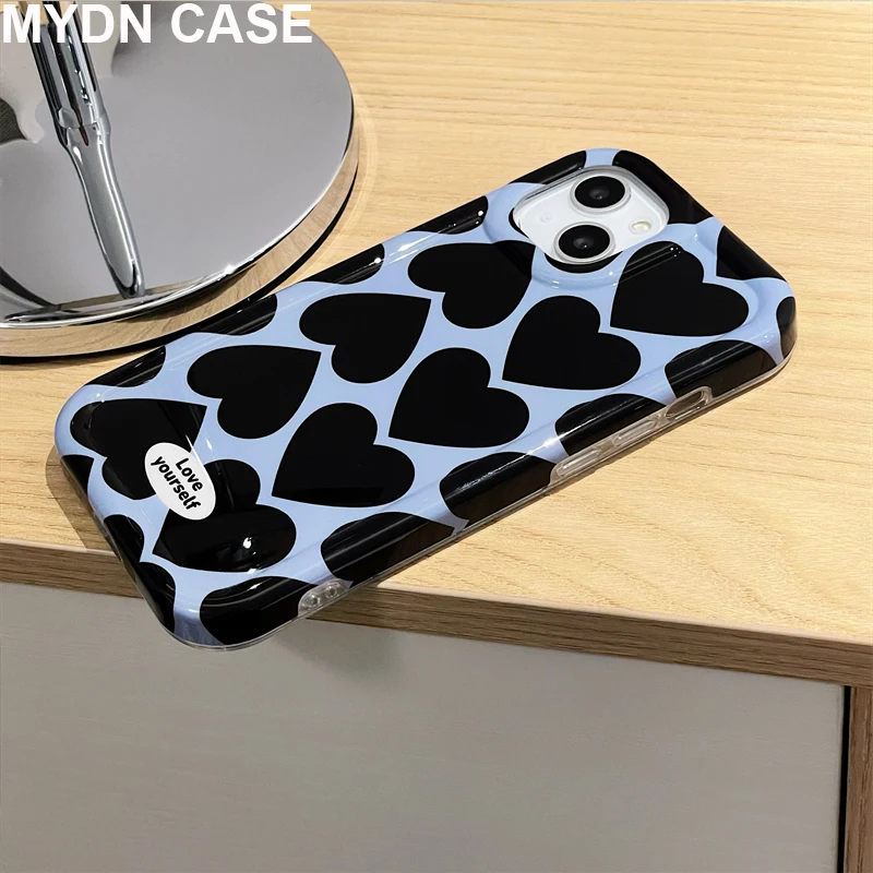 Iphone 14 Pro Max Cases Cute Heart Pattern Case Mini 13 Iphone 14 Plus Heart Case Mobile