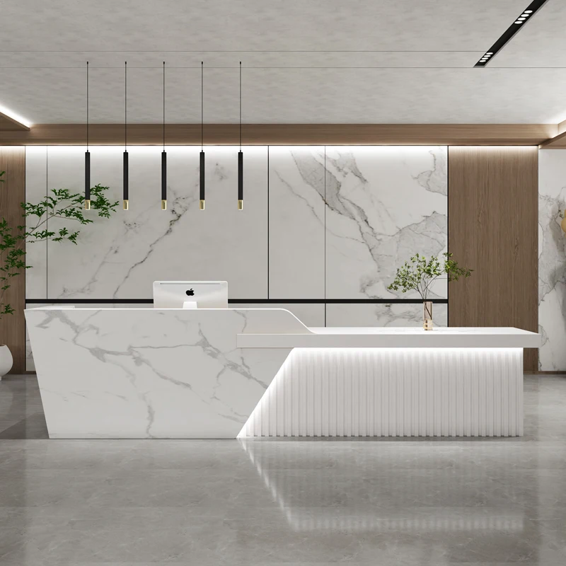 Luxury Podium Reception Desk Mobile Bar Counter Salon Modern Information Hotel Reception Desk Lectern Bar Tresen Furniture