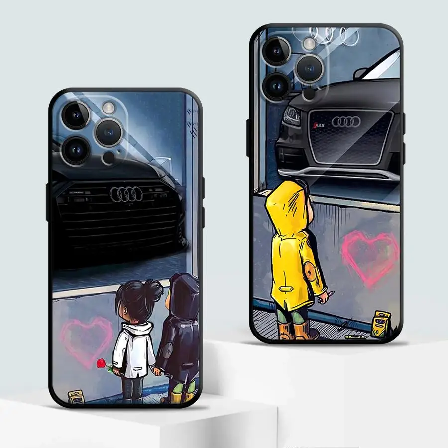 Children Watching Cars Art Phone Case - Soft Coque