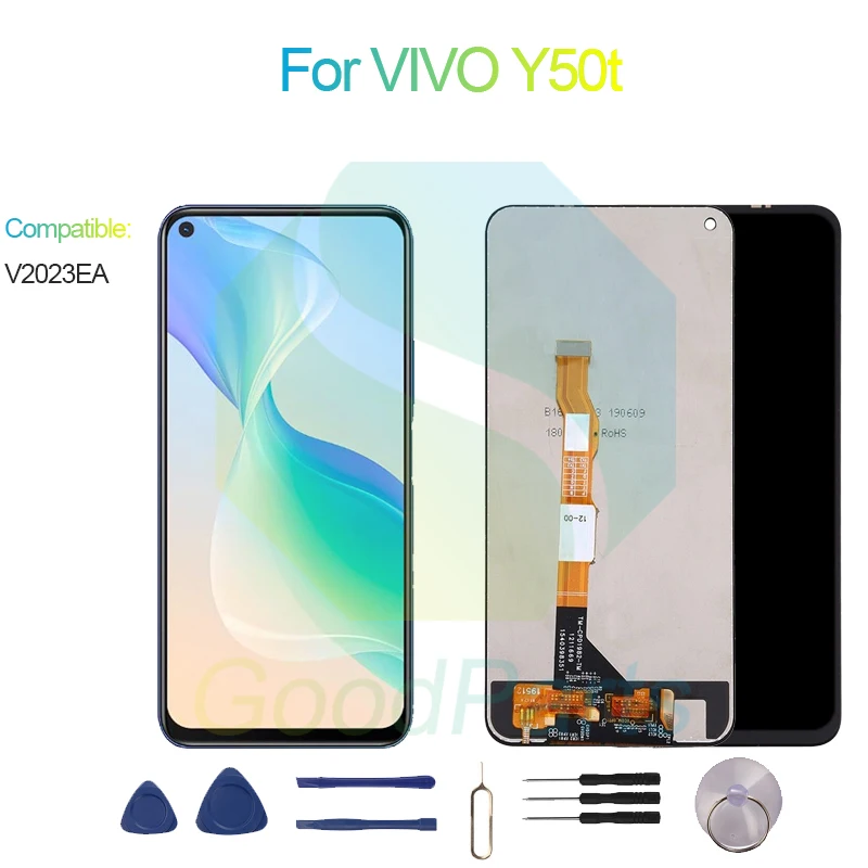 

ЖК-экран для VIVO Y50t, 6,53 дюйма, V2023EA, для VIVO Y50t, сменный сенсорный дигитайзер в сборе
