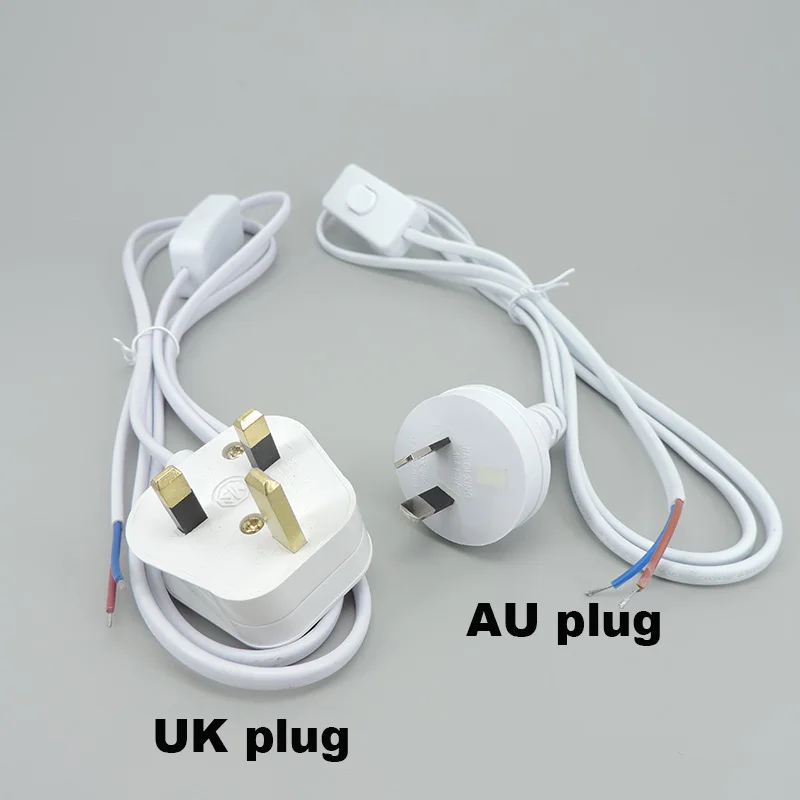 Universal 1.8m Power Cord with On-Off Switch for LED Lighting - EU/US Plug