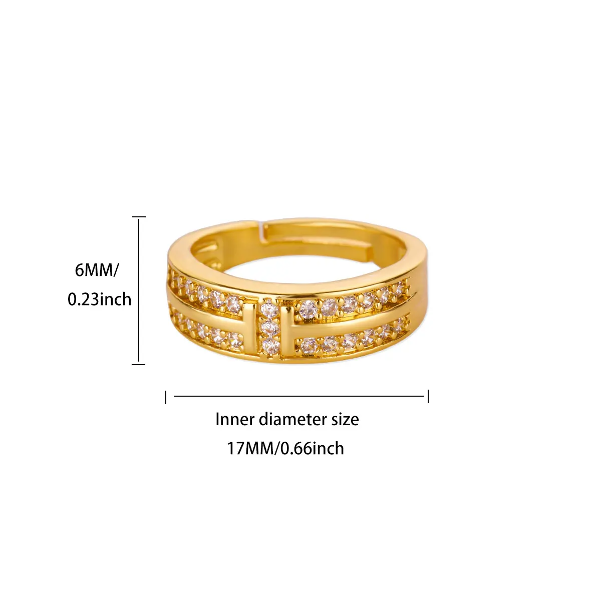 Luxury Brand Zirconia Minimalist Rings For Women