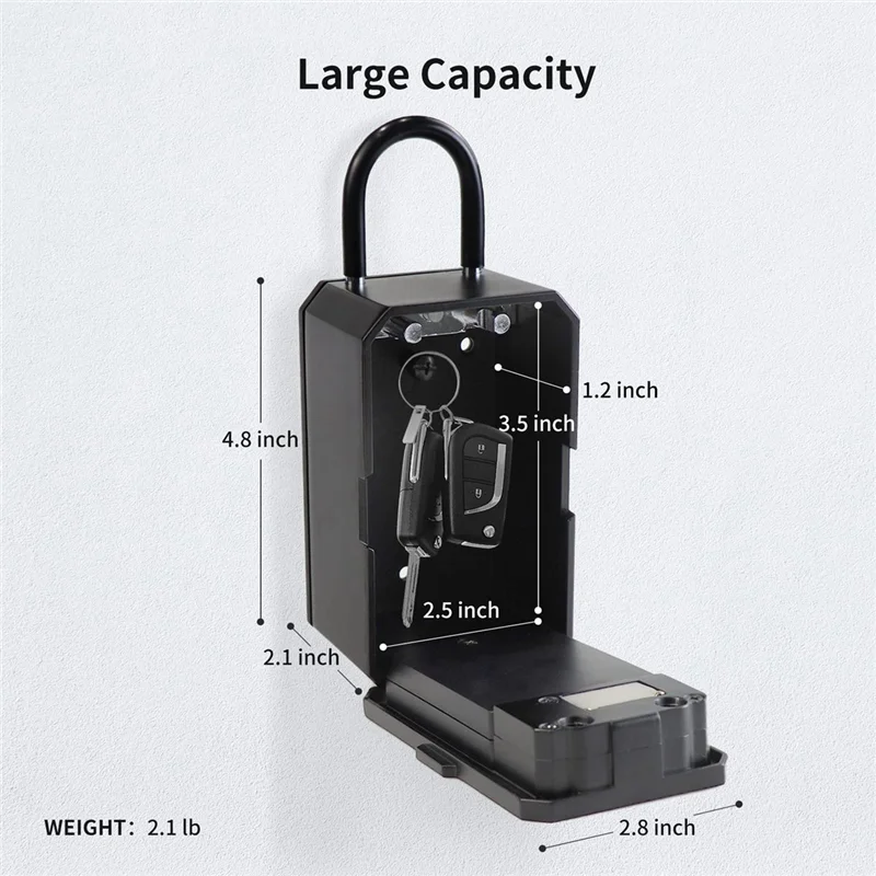 Hot sale Smart Key Lock Box Ttlock Wifi Fechadura Eletronica Waterproof Wall Mount Fingerprint Door Lock Security Lockbox