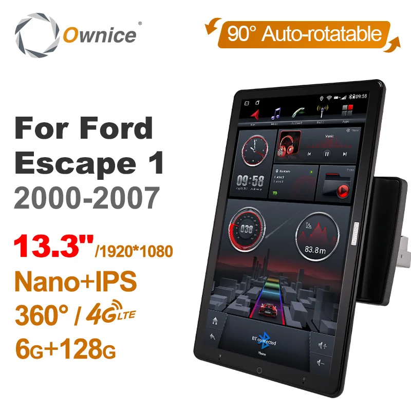 

Android 10.0 Ownice Car Radio Auto for Ford Escape 1/MAZDA TRIBUTE 2000-2007 13.3" No DVD support Quick Charge Nano 1920*1080