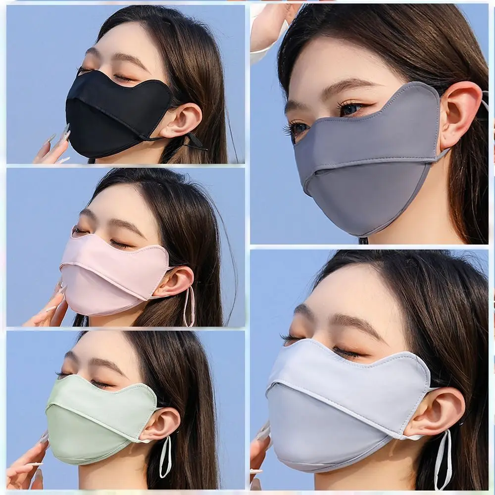 Sunscreen Face Mask Anti-uv Ice Face Veil Summer Outdoor Riding Hiking Mask Breathable Unisex Cover Scarf