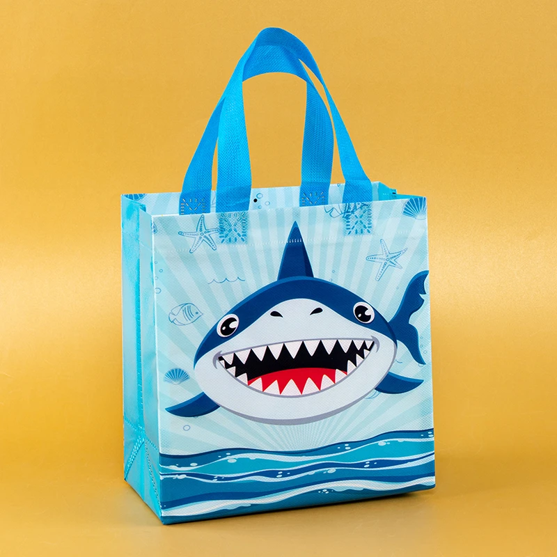 12/24Pcs Shark Theme Candy Boxes Favor Cookie Gift Bags with Stickers for Kids Ocean An... - SKU FGB01101 - UGI Packaging