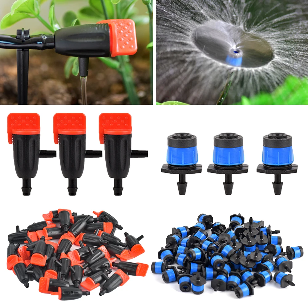 

Irrigation Dripper Adjustable 4/7mm Garden Irrigation Nozzle Adjustable Micro Drip Balcony Yard Greenhouse Watering Dripper