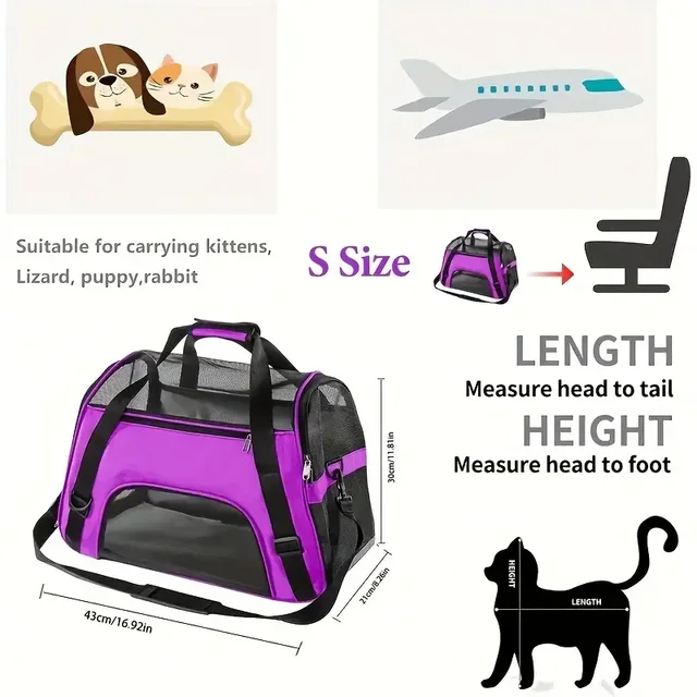 Sac portable en maille respirante pour animaux de compagnie, sacs de voyage, tente extérieure, sac à main, petit chien, chat, chiot 6