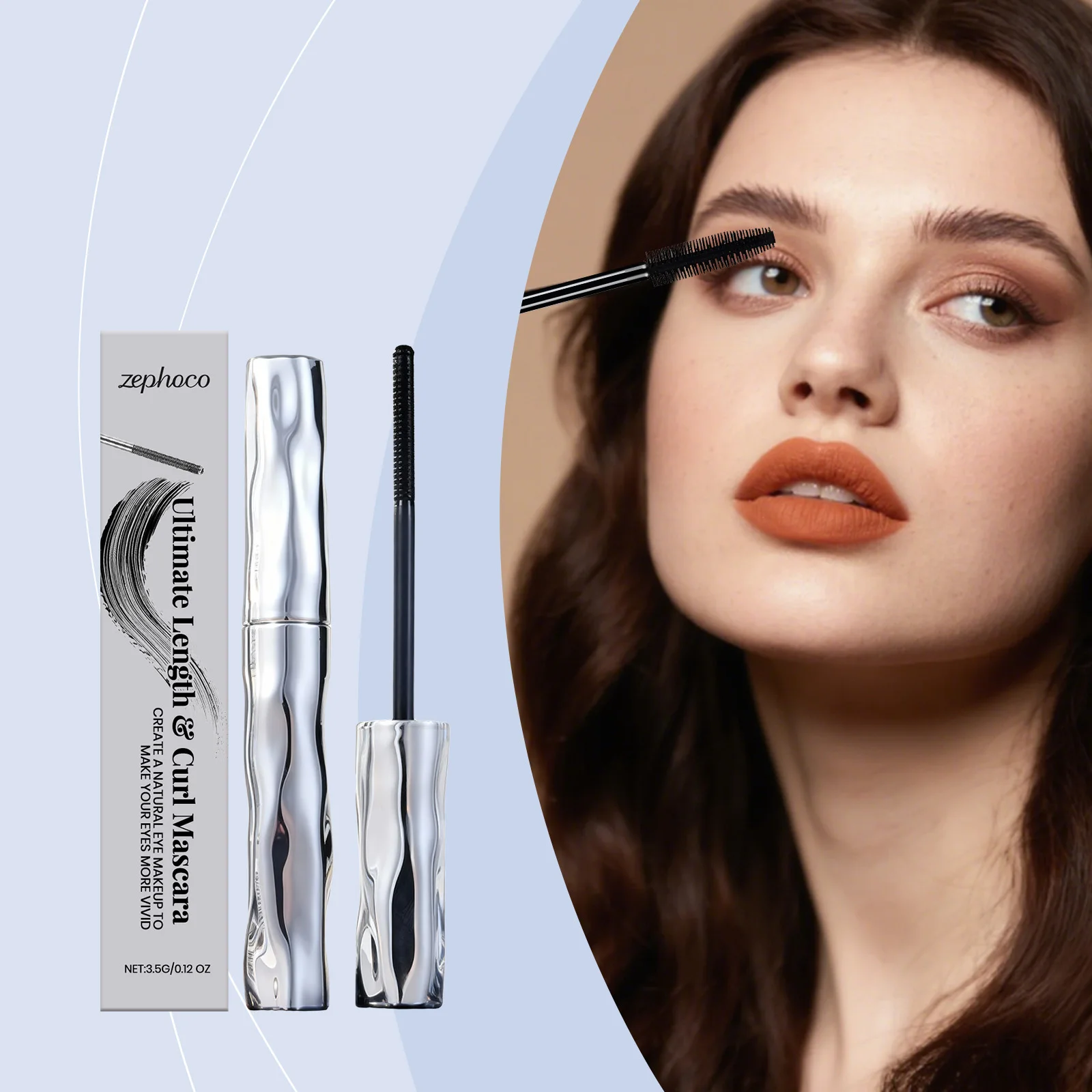 Waterproof Long-Lasting Mascara, Naturally Curled And Shaped, Sweat-Resistant, Lengthening, And Smudge-Proof_voghion.com